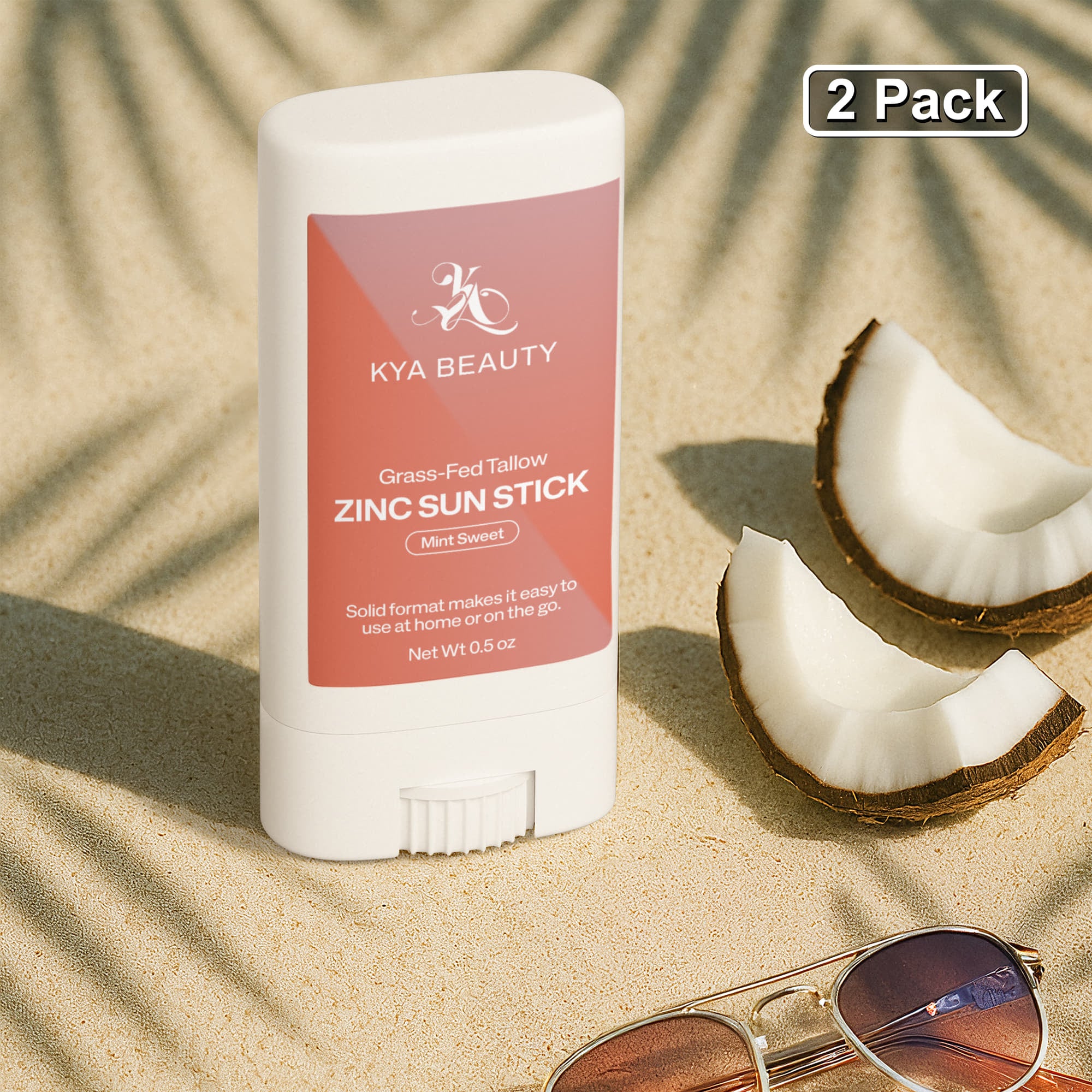 2 Pack Tallow Zinc Sun Stick