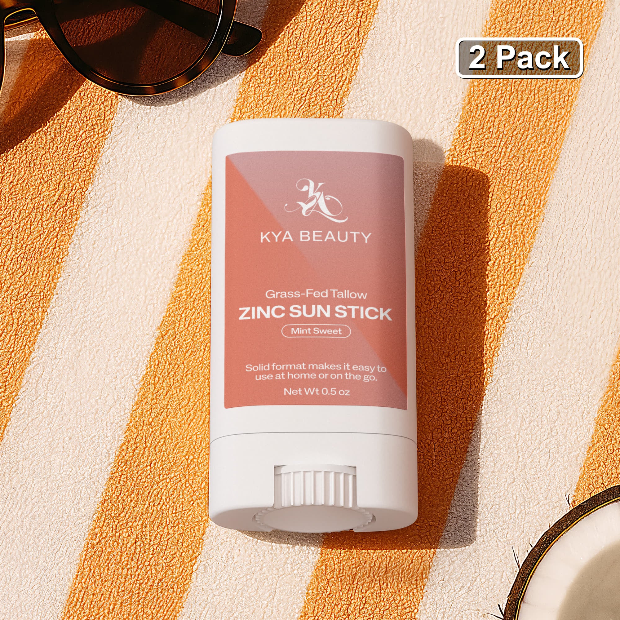 2 Pack Tallow Zinc Sun Stick