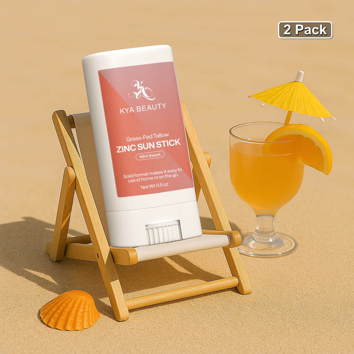 2 Pack Tallow Zinc Sun Stick